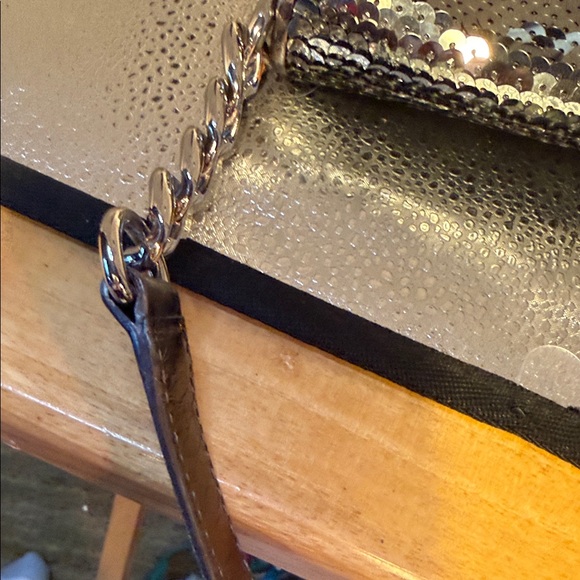 Michael Kors Silver and Black Sequin Crossbody Bag - Picture 5 of 9